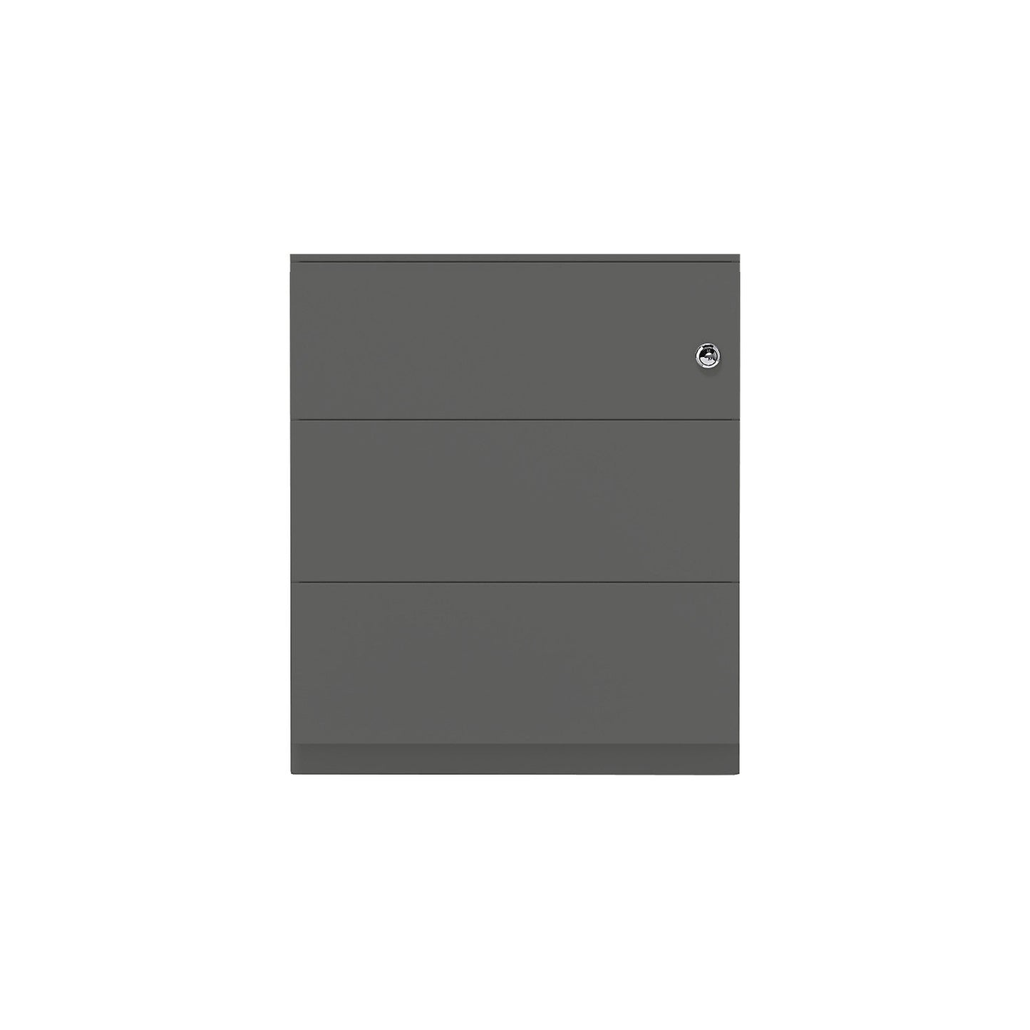 Note™ mobile drawer unit, with 3 universal drawers, HxWxD 502 x 420 x 565 mm, with grip rail and top, charcoal.
