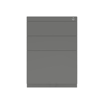 Note™ fixed pedestal, with 2 universal drawers, 1 suspension file drawer, without top, depth 565 mm, charcoal.