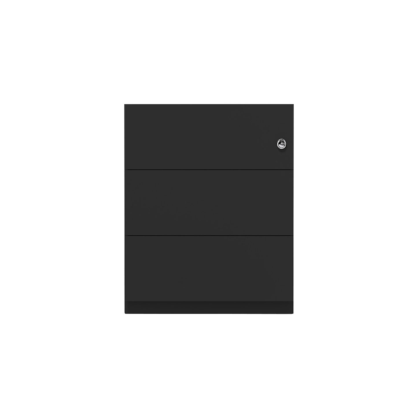 Note™ mobile drawer unit, with 3 universal drawers, HxWxD 495 x 300 x 565 mm, with grip rail, black.