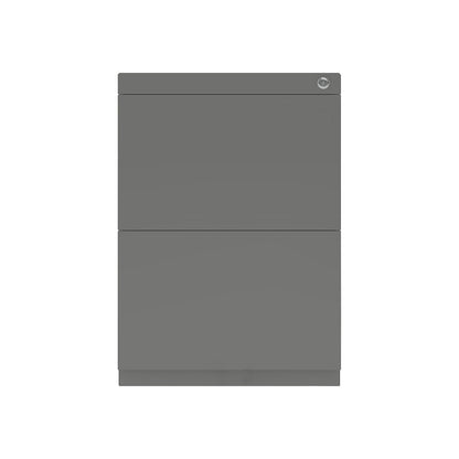 Note™ fixed pedestal, with 2 suspension file drawers, height 698 - 731 mm, without top, charcoal.