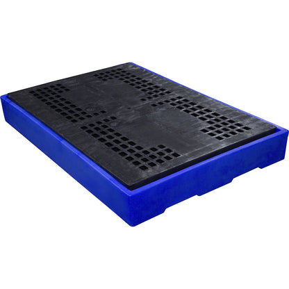 PE sump tray, LxWxH 1260 x 860 x 150 mm, sump capacity 150 l, with PE grate.