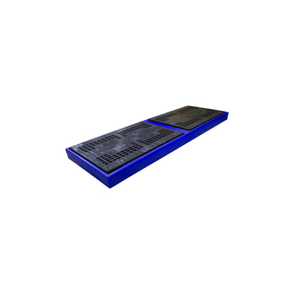 PE sump tray, LxWxH 2610 x 895 x 150 mm, sump capacity 300 l, with PE grate.