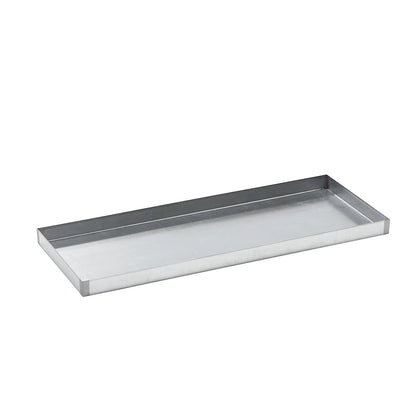 Steel sump tray for small containers, zinc plated, sump capacity 30 l, length 1200 mm.