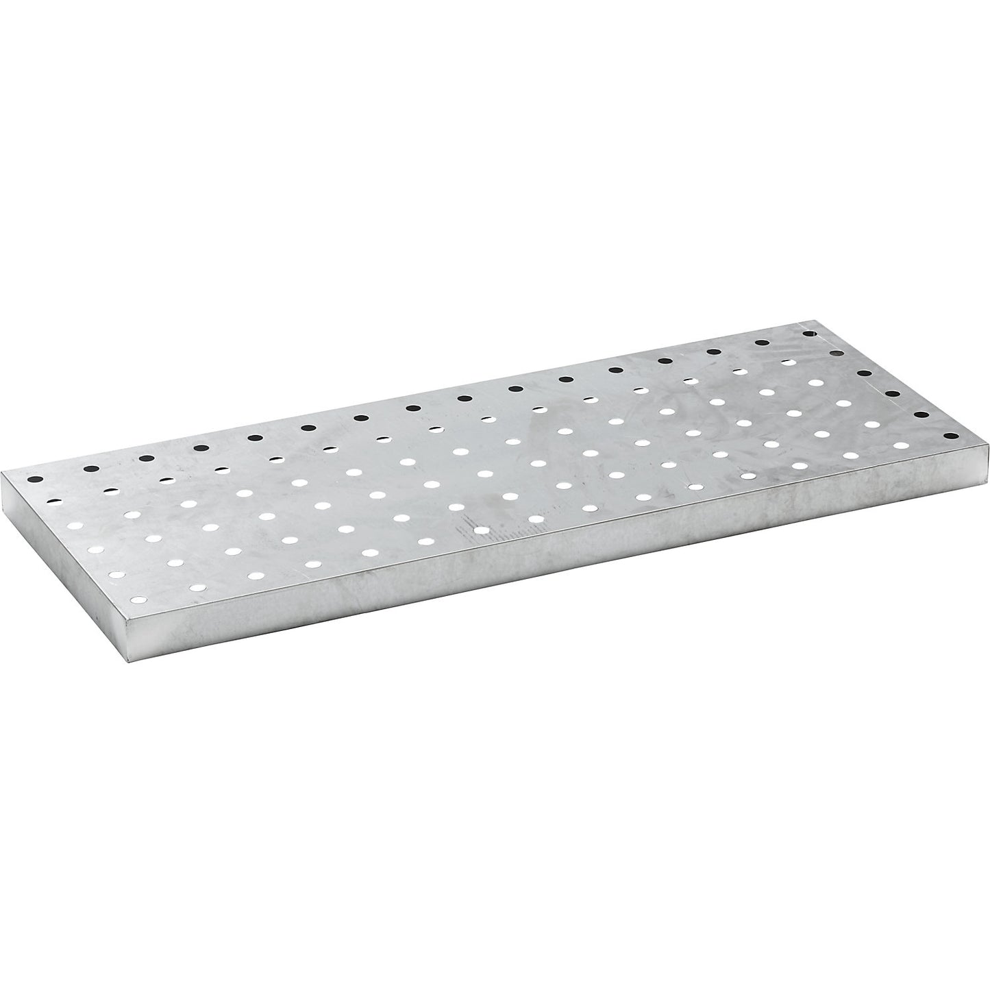 Perforated sheet metal grate, zinc plated, for universal tray, for 30 l sump capacity.