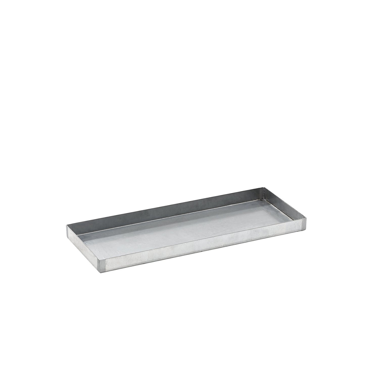 Steel sump tray for small containers, LxWxH 940 x 370 x 60 mm, with certification, sump capacity 20 l, zinc plated.