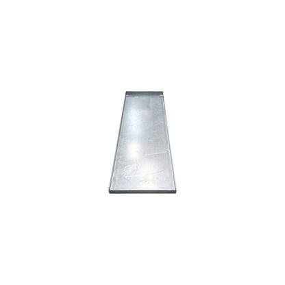 Steel sump tray for small containers, LxWxH 1850 x 600 x 60 mm, with certification, sump capacity 60 l, zinc plated.