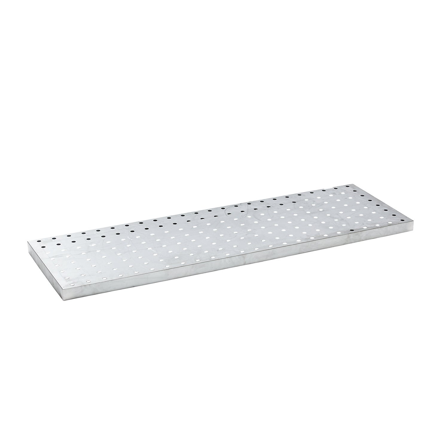 Perforated sheet metal grate, zinc plated, for LxWxH 1850 x 600 x 60 mm.