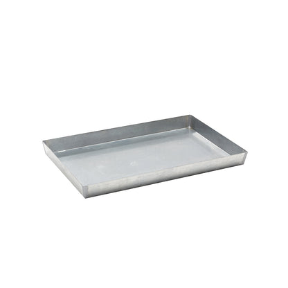 Steel small container pallet tray, sump capacity 60 l, height 100 mm, max. load 200 kg, zinc plated.