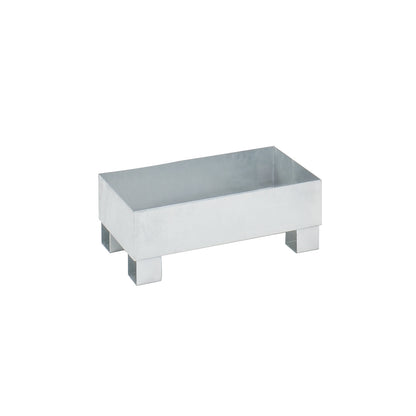 Sump tray for 60 l, LxWxH 800 x 500 x 290 mm, with certification, hot dip galvanised, without grate.