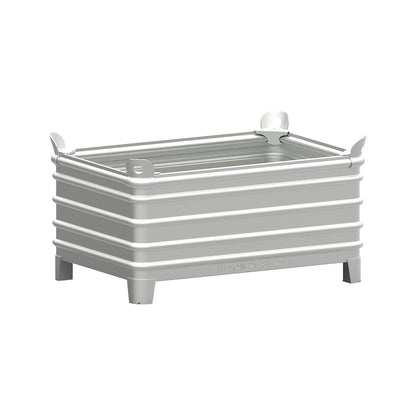 Heavy duty box pallet, WxL 800 x 1200 mm, with corner pockets, hot dip galvanised, 1+ items.