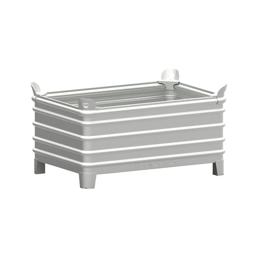 Heavy duty box pallet, WxL 800 x 1200 mm, with corner pockets, hot dip galvanised, 1+ items.