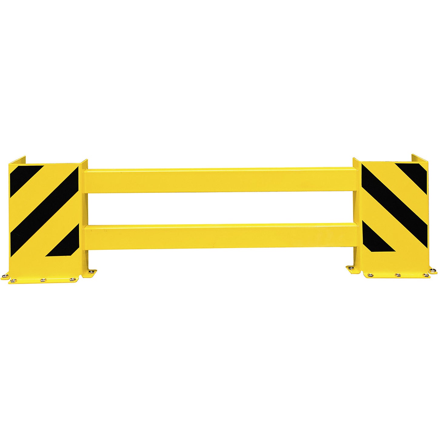 Rack protection guard rail set, with corner guards, for single sided shelving, width 900 - 1300 mm.