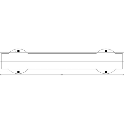 Knuffi® corner protection with mounting rail, type A+, 500 mm piece, black / fluorescent.