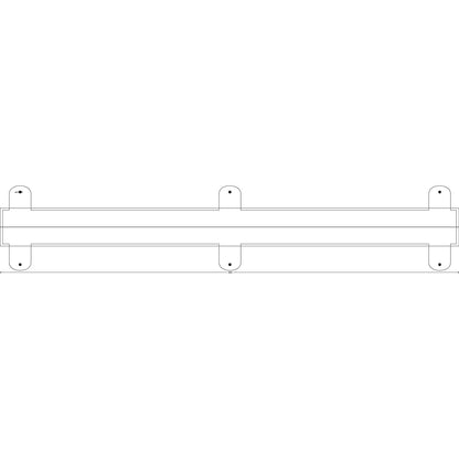 Knuffi® corner protection with mounting rail, type A, 1 m piece, black.