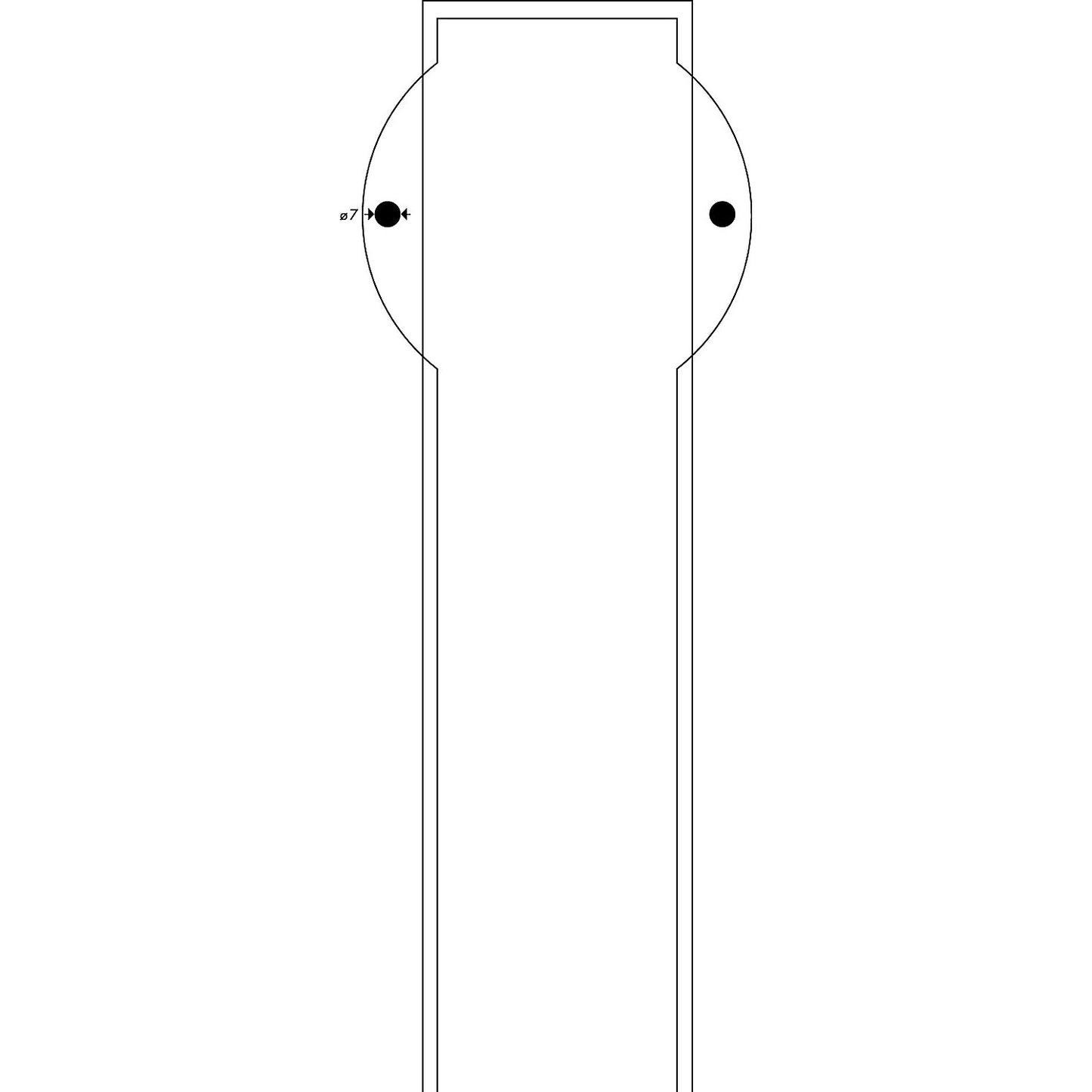 Knuffi® surface protection with mounting rail, type C+, 500 mm piece, red / white reflective.