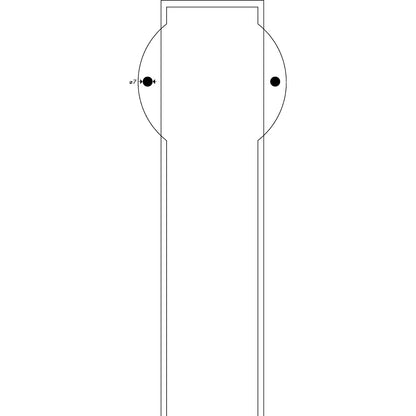 Knuffi® surface protection with mounting rail, type C+, 500 mm piece, black / fluorescent.