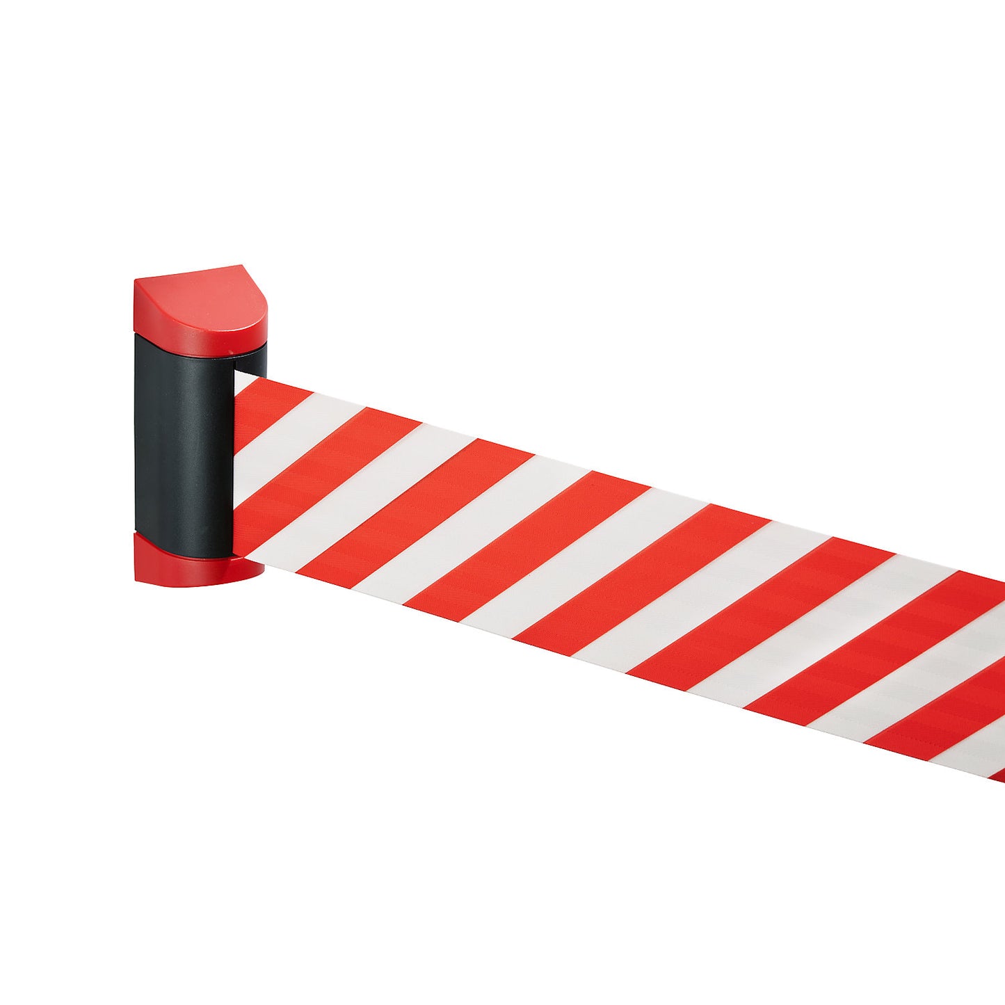 Belt barrier, red plastic cartridge, red / white belt.