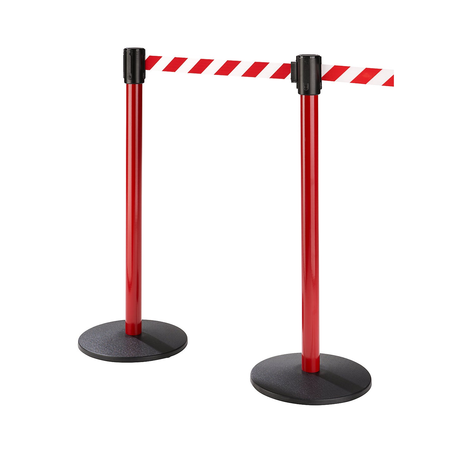 Belt warning stand, pack of 2, red post.