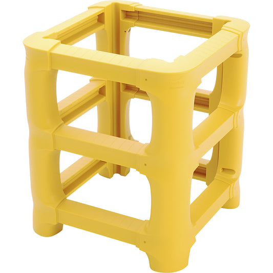 Column protection, yellow, external dimensions 920 x 920 mm.