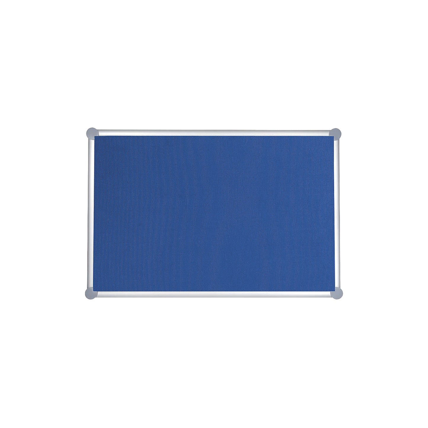 Pin board with aluminium frame, fabric covering, blue, WxH 1500 x 1000 mm.