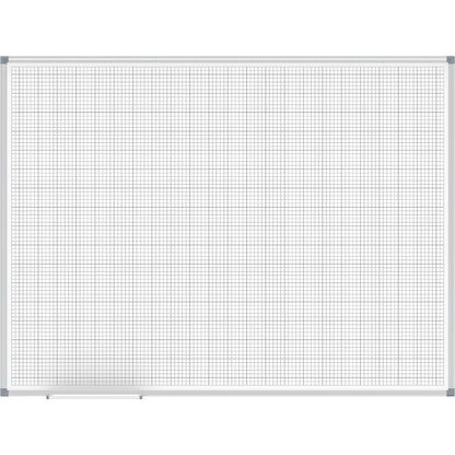 MAULstandard grid board, white, grid 10 x 10 / 50 x 50 mm, WxH 1200 x 900 mm.