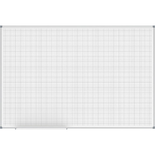 MAULstandard grid board, white, grid 10 x 10 / 50 x 50 mm, WxH 1500 x 1000 mm.