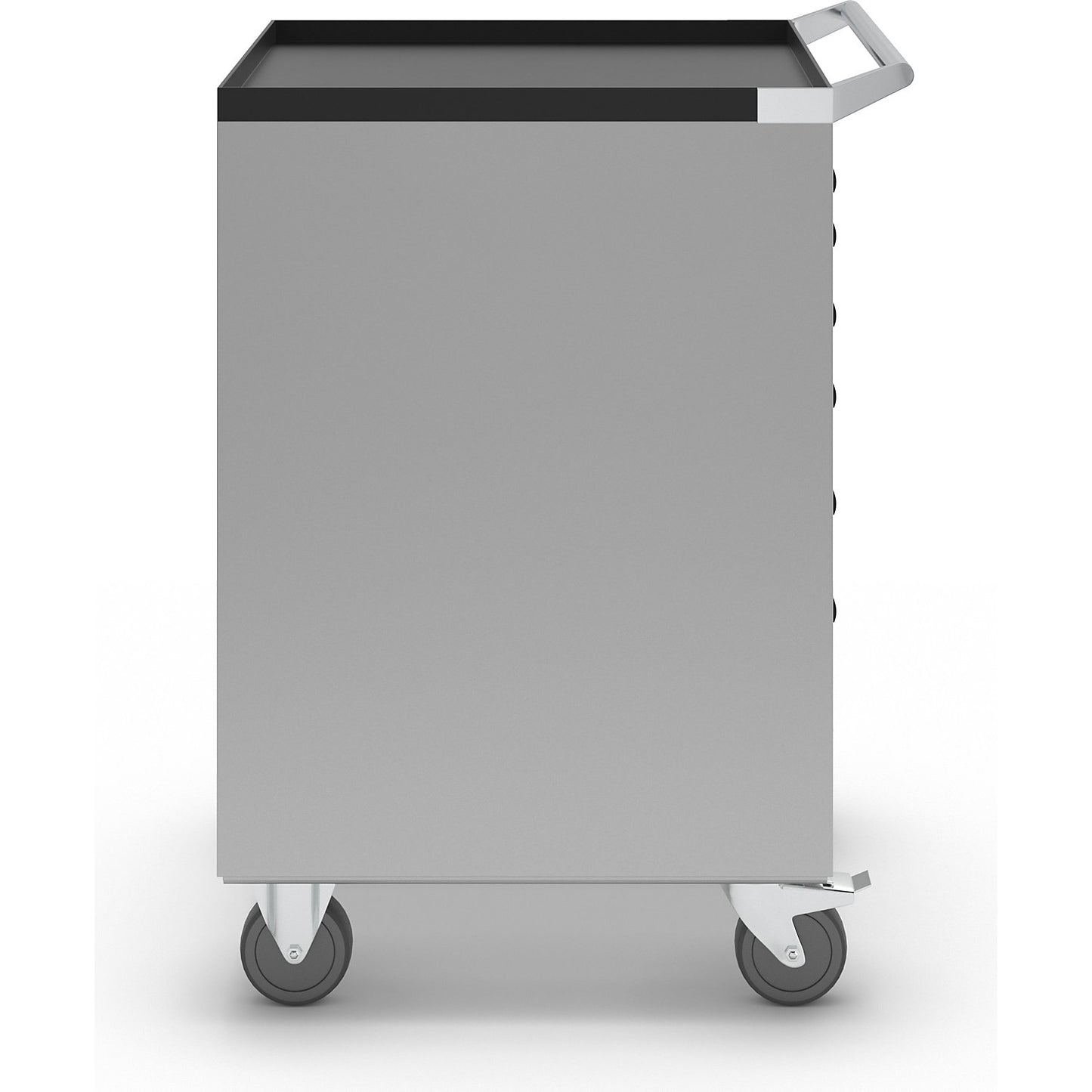 Drawer cupboard, width 564 mm, mobile, 6 drawers, HxD 890 x 572 mm, light grey.