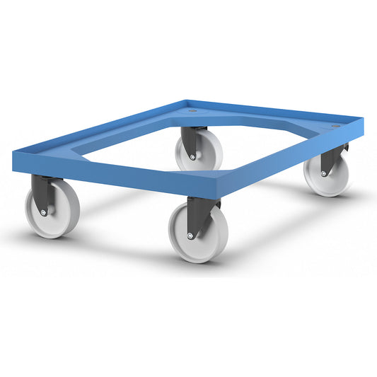 Plastic dolly, max. load 250 kg, nylon tyres.