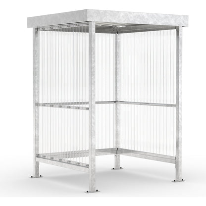Canopy Jena Maxi, three-sided shelter, WxD 1500 x 1500 mm, hot dip galvanised.