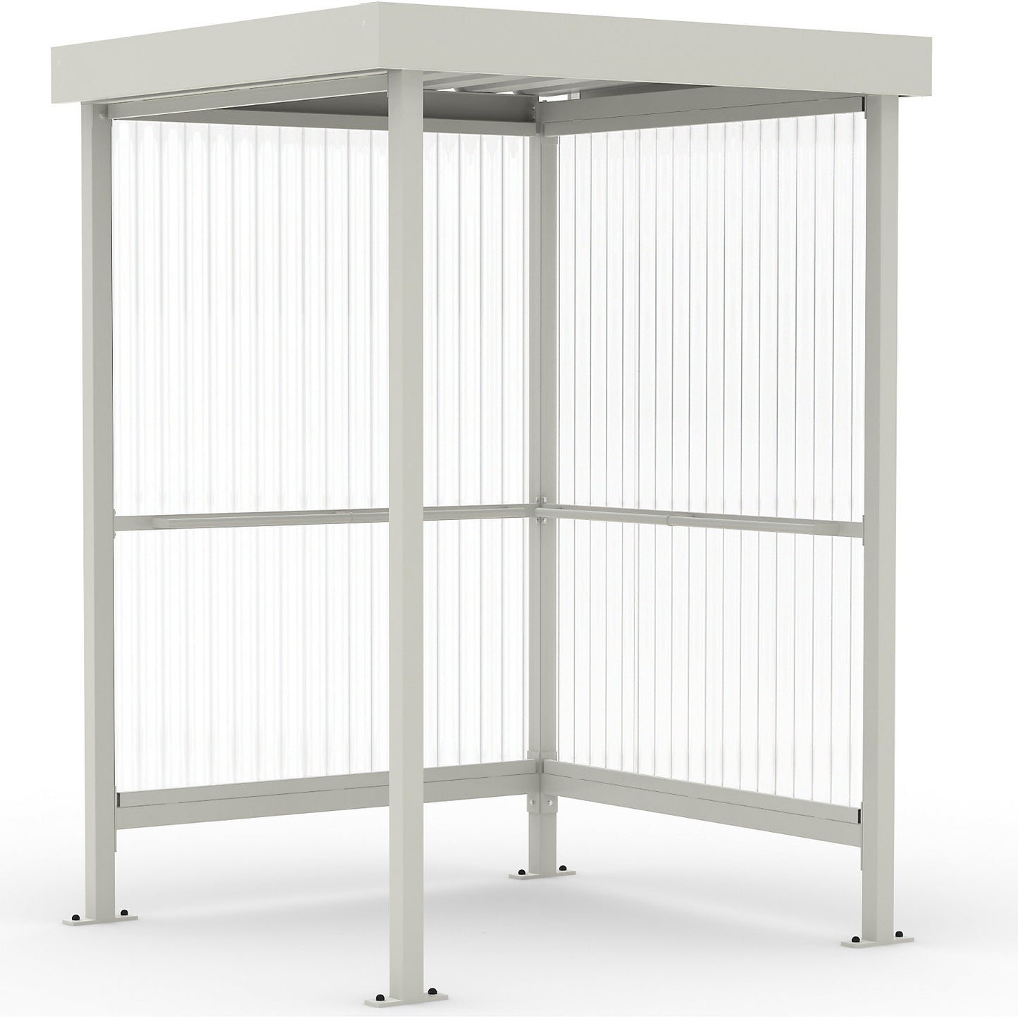 Canopy Jena Maxi, two-sided shelter, WxD 1500 x 1500 mm, grey white.