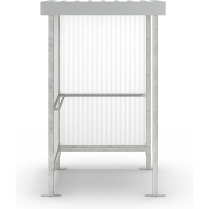 Canopy Jena Maxi, two-sided shelter, WxD 1500 x 1500 mm, hot dip galvanised.