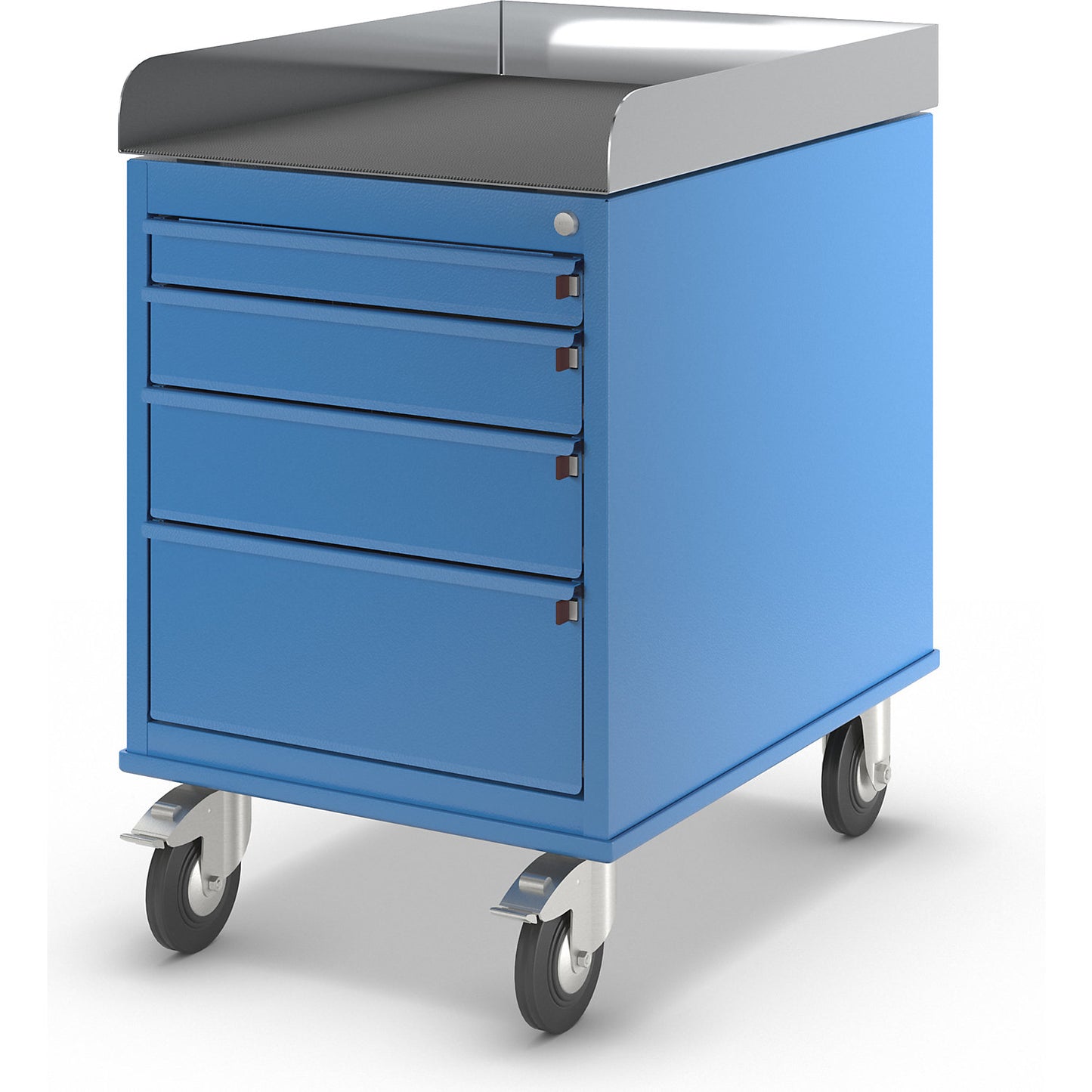 Assembly trolley, powder coated, with drawer cupboard, LxWxH 765 x 570 x 830 mm.
