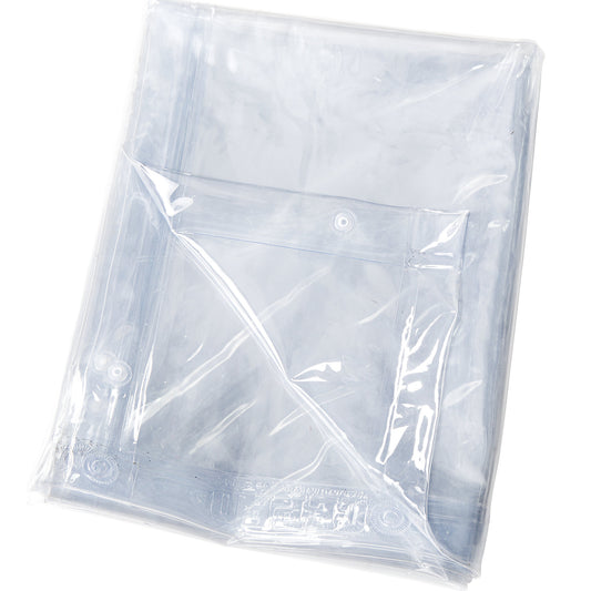 Protective tarp, without DIN standard, LxW 1800 x 1400 mm, transparent.