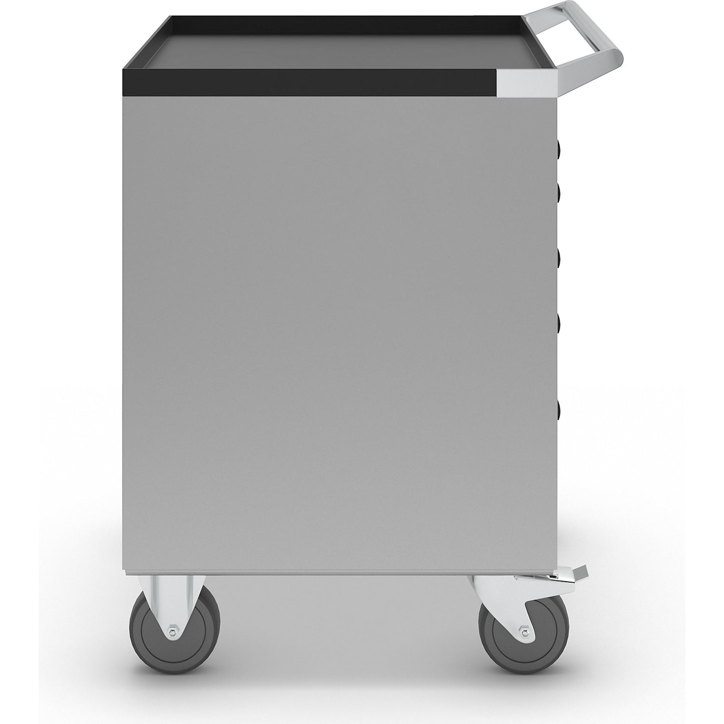 Drawer cupboard, width 564 mm, mobile, 5 drawers, HxD 723 x 572 mm, light grey.