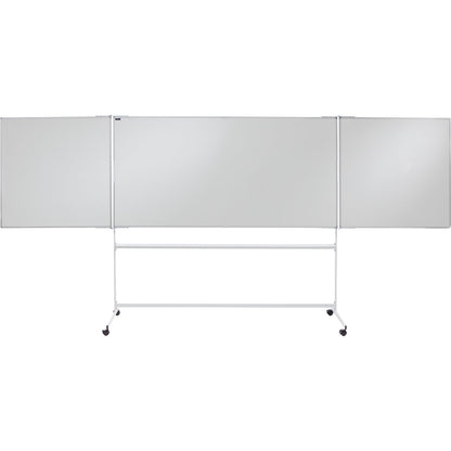 Mobile folding board, sheet steel, enamel, WxH 4000 x 1890 mm.