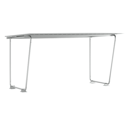 Siegen shelter, standard unit, single sided, made of profiled metal sheet, depth 2330 mm.