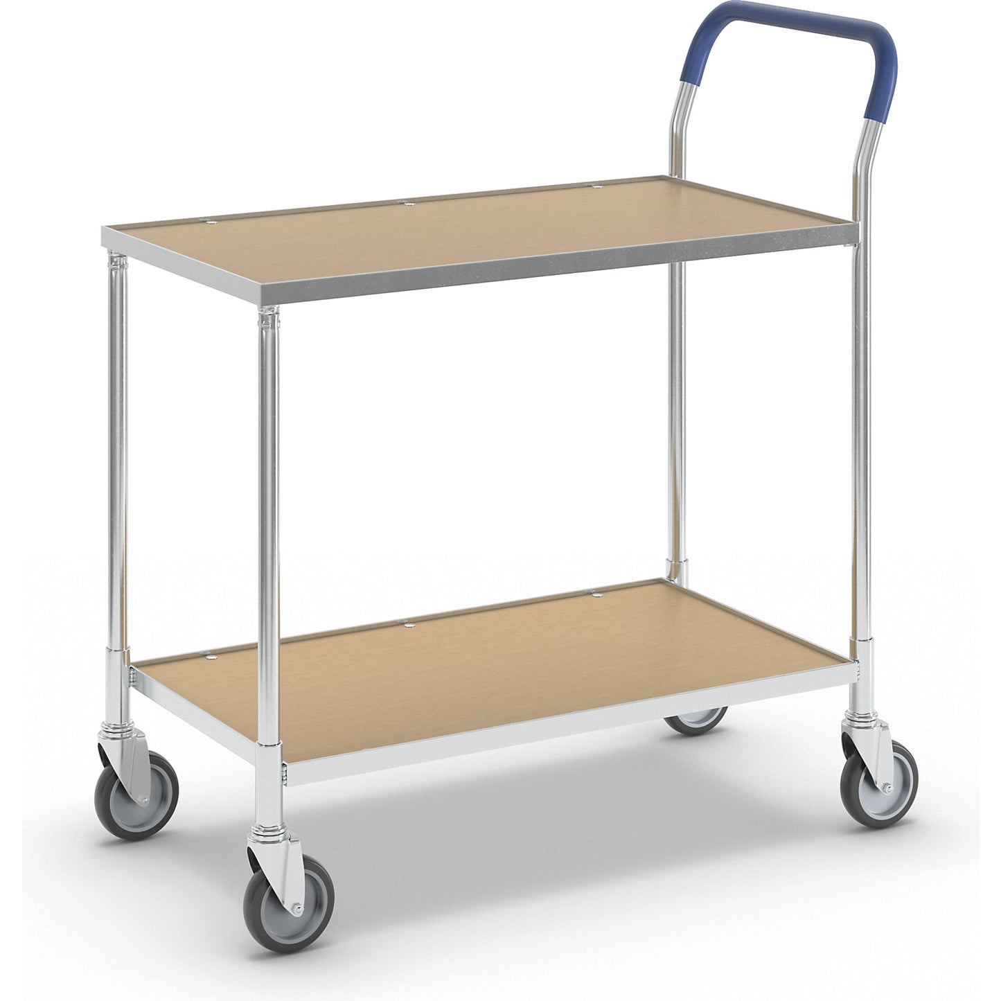 KOMFORT table trolley, shelves in beech finish, LxWxH 840 x 435 x 900 mm.