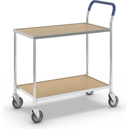KOMFORT table trolley, shelves in beech finish, LxWxH 840 x 435 x 900 mm.