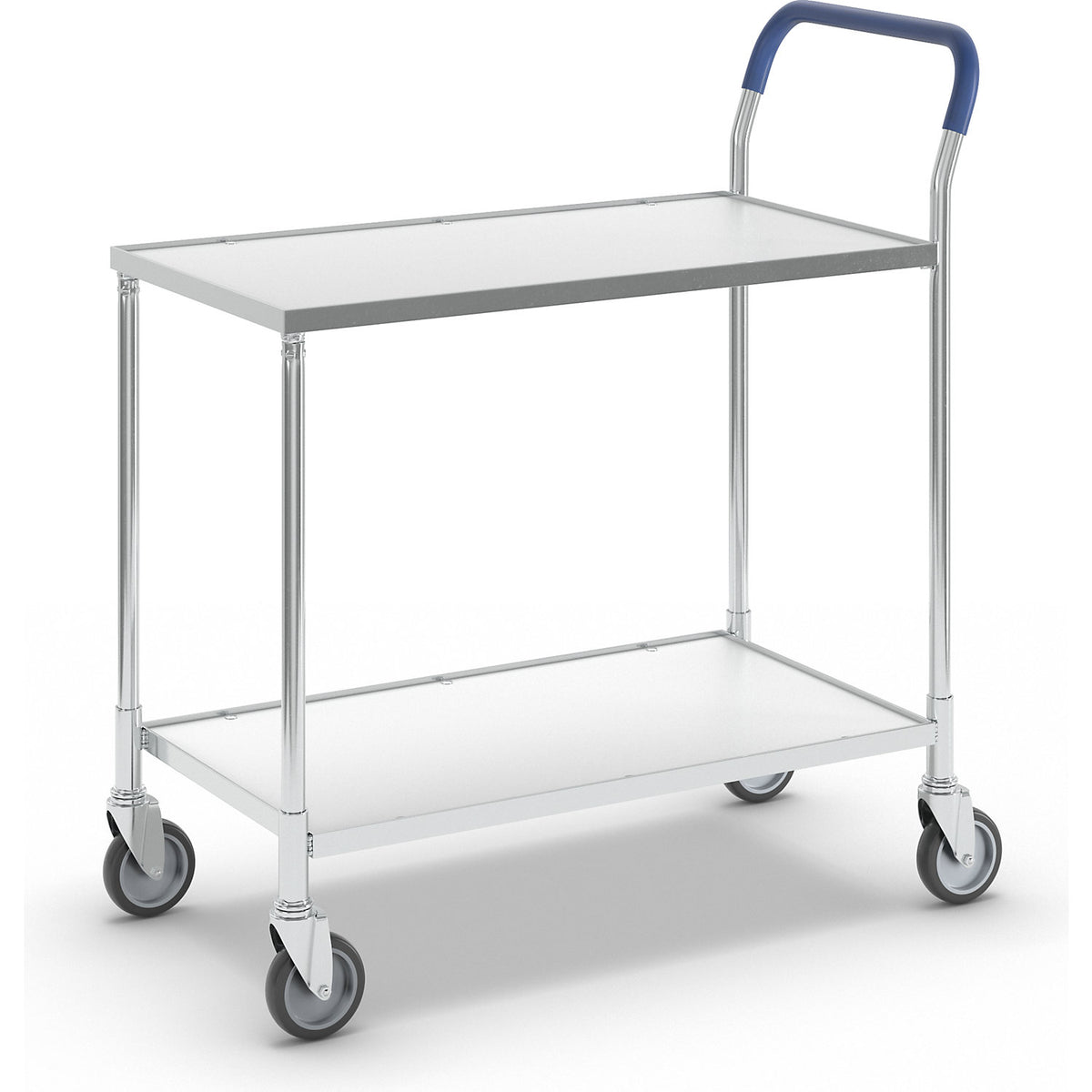 KOMFORT table trolley, shelves, white, LxWxH 840 x 435 x 900 mm.
