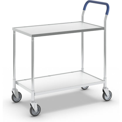 KOMFORT table trolley, shelves, white, LxWxH 840 x 435 x 900 mm.