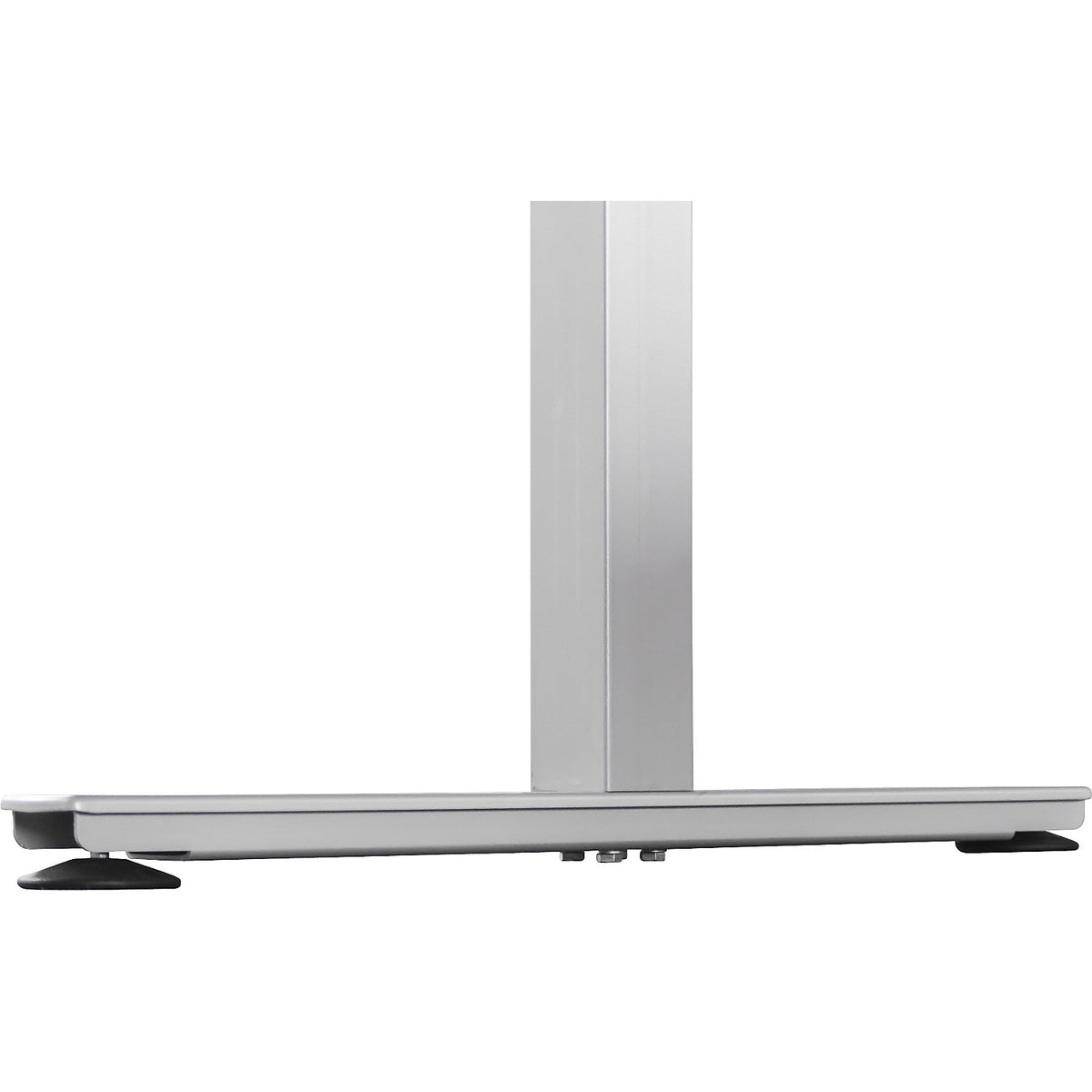 Desk, electric height adjustment, straight, WxD 1600 x 800 mm, light grey/aluminium silver.