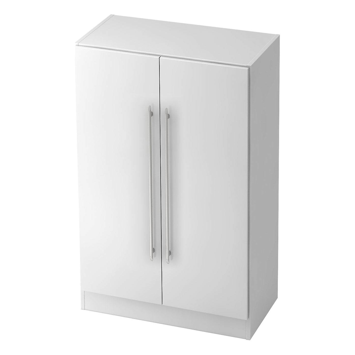 Filing cabinet, height 1270 mm, 2 shelves, white.
