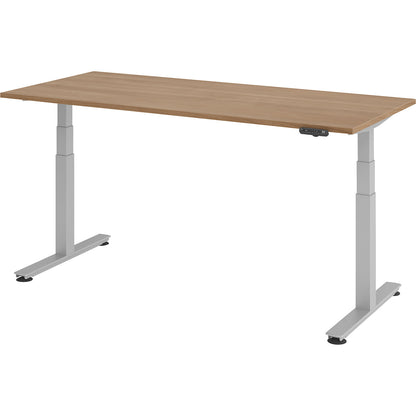 Desk, electric height adjustment, straight, WxD 1800 x 800 mm, walnut.