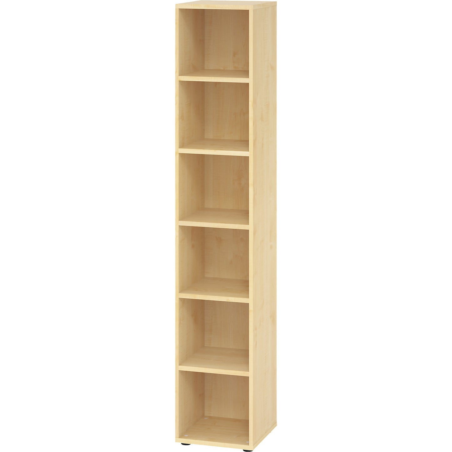 RENATUS - Shelf unit, HxW 2154 x 400 mm, 5 shelves, maple finish.