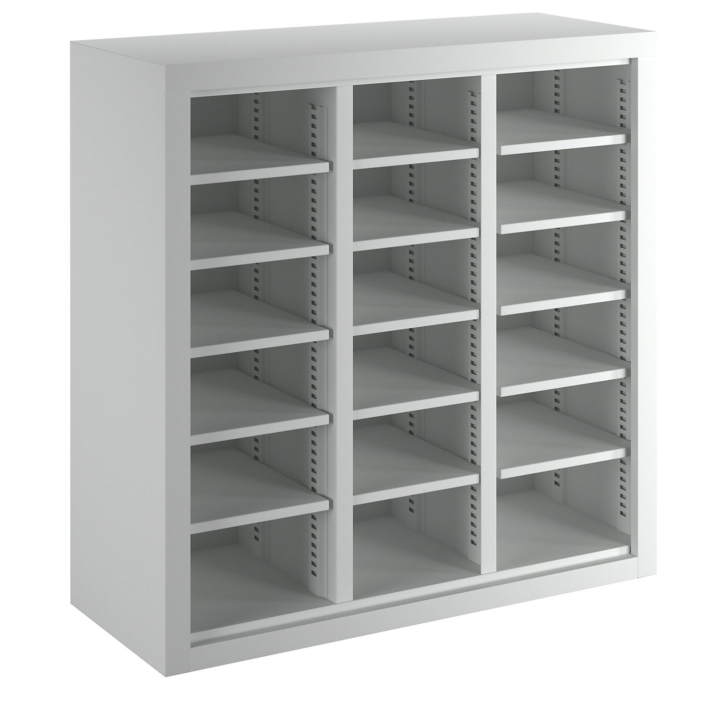 Organisation and sorting station, single, light grey.