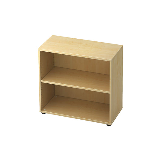 Office shelf unit, 1 shelf, HxWxD 748 x 800 x 400 mm, maple finish.