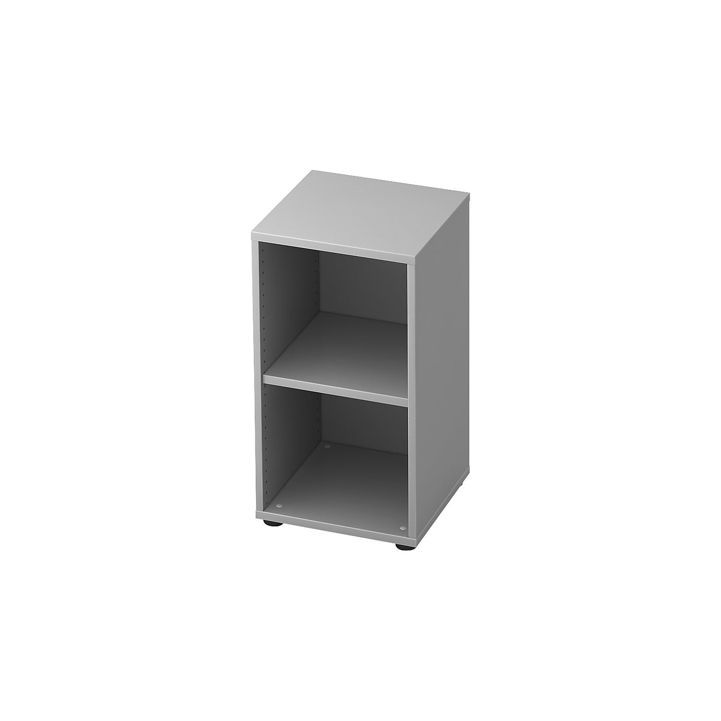 Office shelf unit, 1 shelf, HxWxD 748 x 400 x 400 mm, light grey.
