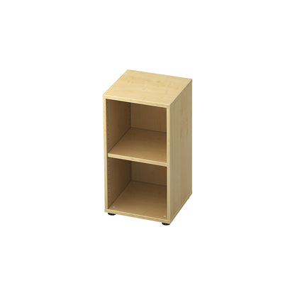 Office shelf unit, 1 shelf, HxWxD 748 x 400 x 400 mm, maple finish.