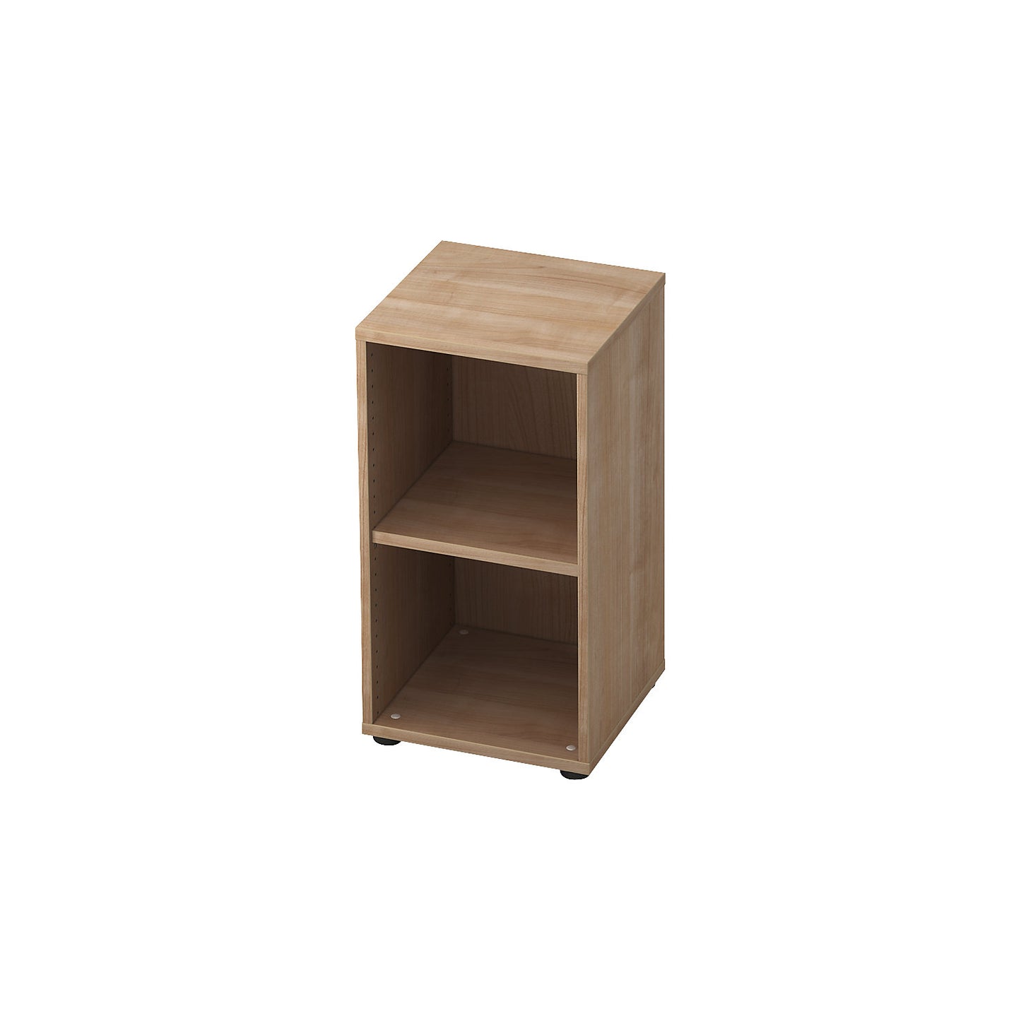 Office shelf unit, 1 shelf, HxWxD 748 x 400 x 400 mm, walnut finish.