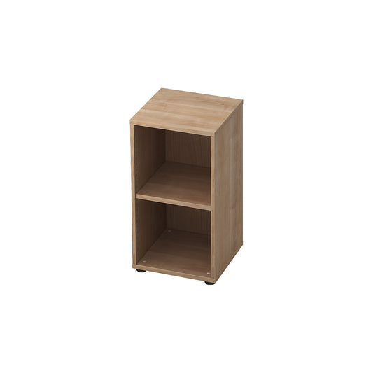 Office shelf unit, 1 shelf, HxWxD 748 x 400 x 400 mm, walnut finish.